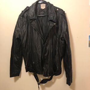 Stunning black leather jacket by silence and noise
